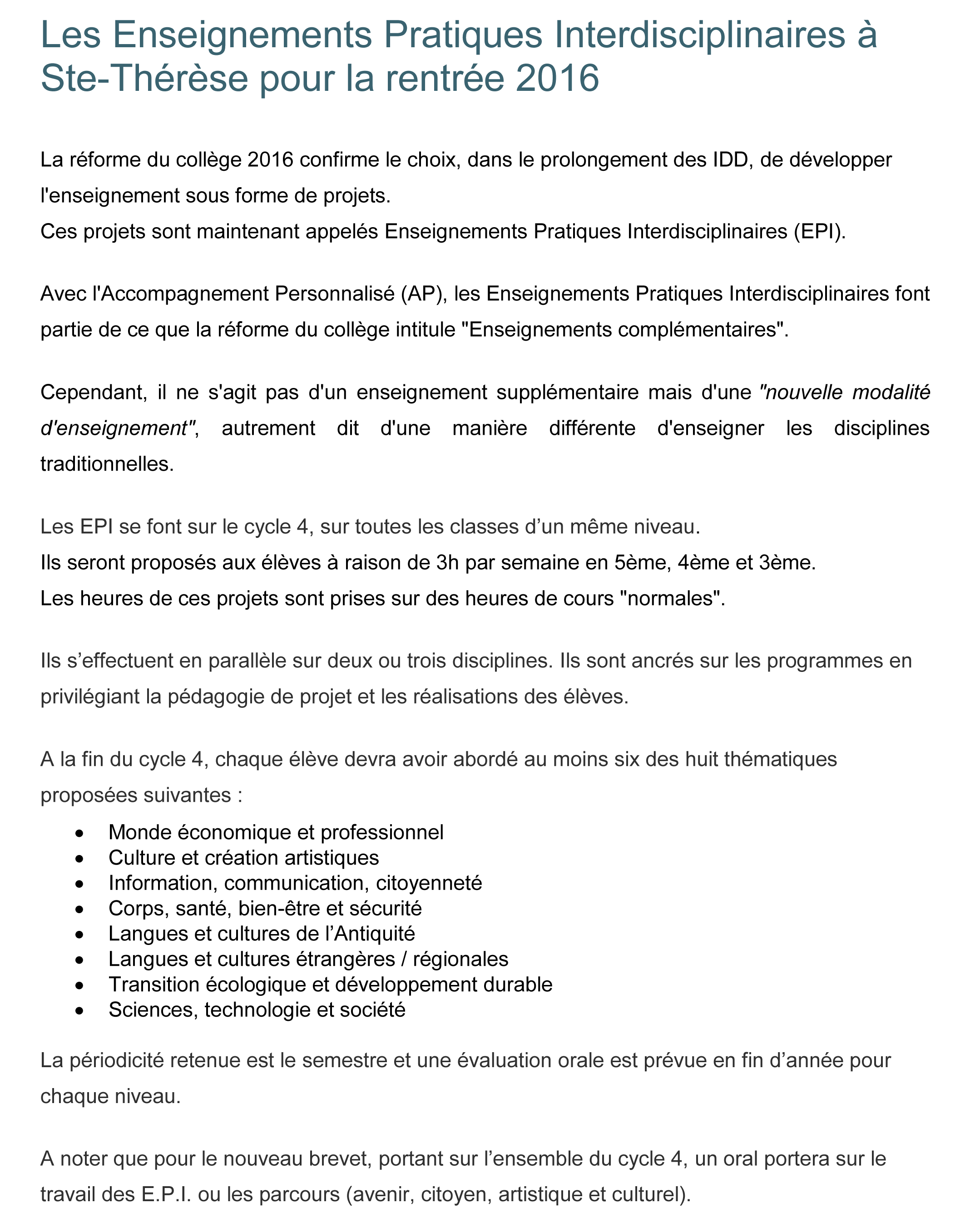 le-projet-epi-du-college-st